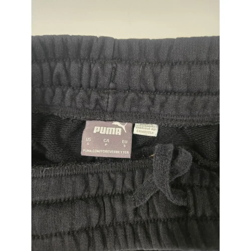 PUMA Big Logo Athletic Shorts Puma Black Mens Small MD10
